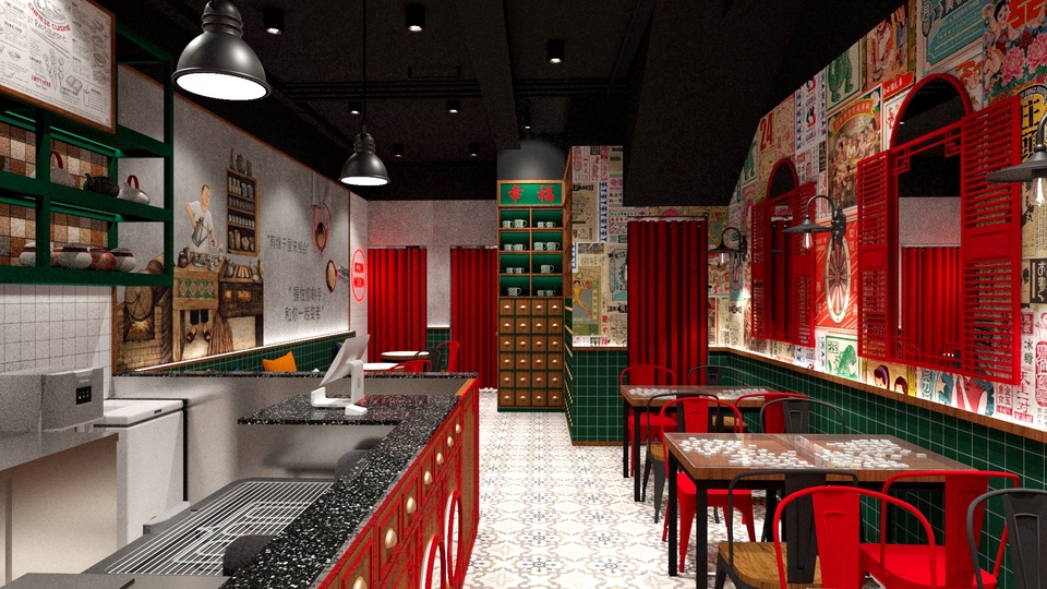 3D & Perspektif - Jasa desain interior 3D & gambar kerja area commercial dan tempat tinggal - 25