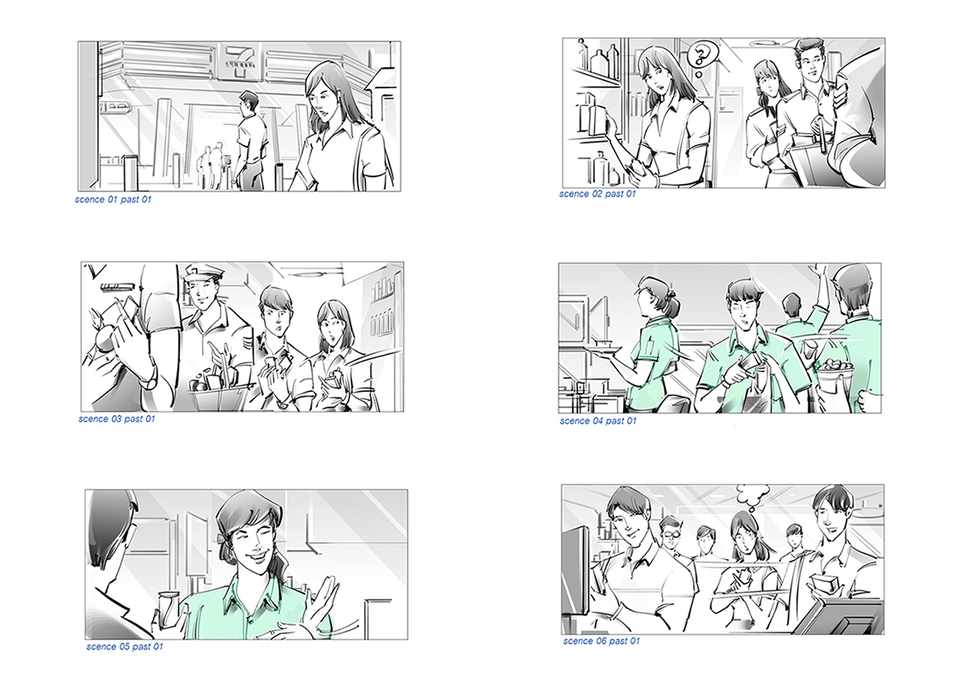 วาด/ออกแบบสตอรี่บอร์ด - Storyboard For Advertising. - 12