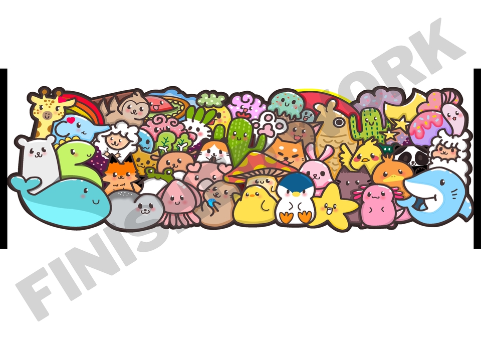 วาดภาพการ์ตูน - รับวาดภาพสไตล์ Doodles Arts ลายเส้นน่ารักๆ - 6