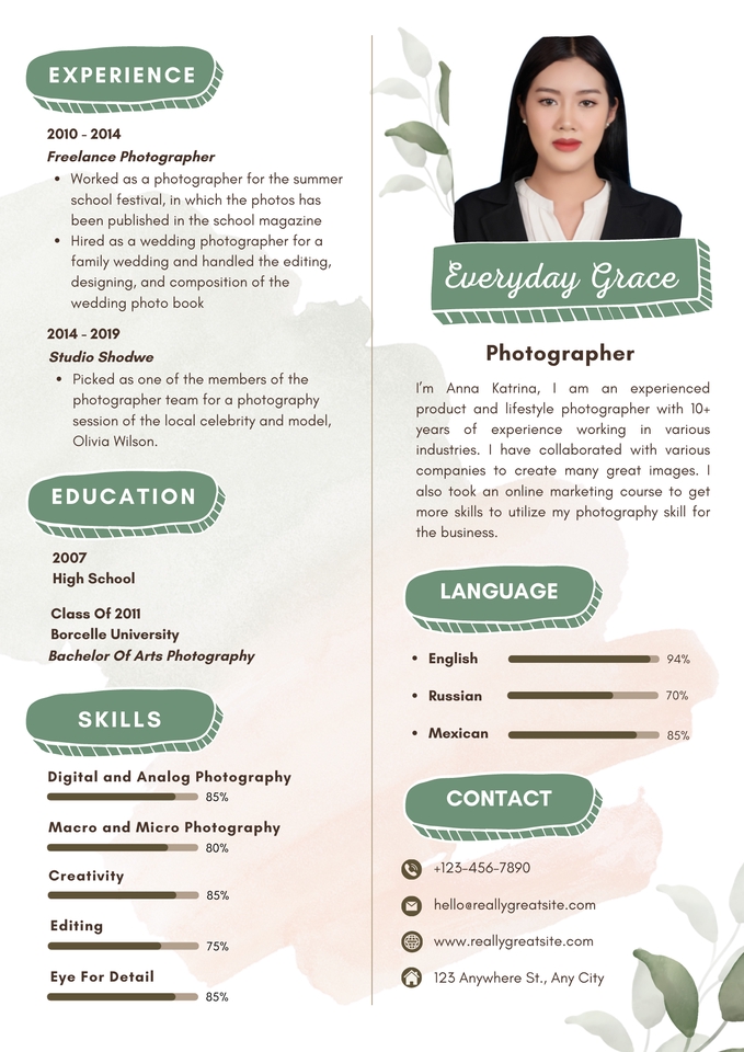 Portfolio & Resume - รับทำ Resume/ CV ราคากันเอง ได้งานไว - 12