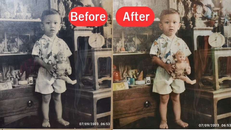 ไดคัท & Photoshop - เปลี่ยนภาพขาวดำเป็นภาพสี ไดคัท รีทัช - 1
