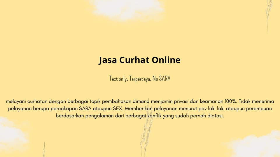 Jasa Konsultasi dan Curhat Online