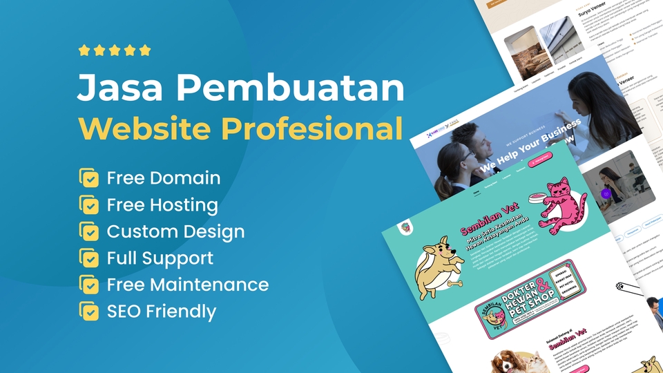 Jasa Pembuatan Website Terbaik dan Profesional - Jasa Pembuatan Website Profesional (Landing Page, Company Profile, Blog, Ecommerce dll)