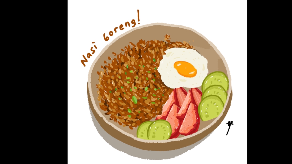 Jasa Gambar Ilustrasi Profesional dan Kreatif - ilustrasi makanan 