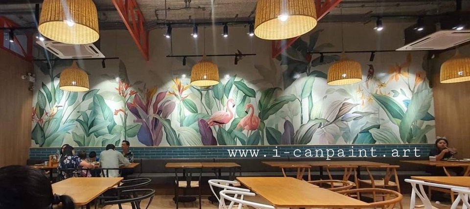 ออกแบบตกแต่งภายในและภายนอก - รับวาดภาพเพ้นท์ผนังเพื่อการตกแต่ง (Wall Painting) - 11