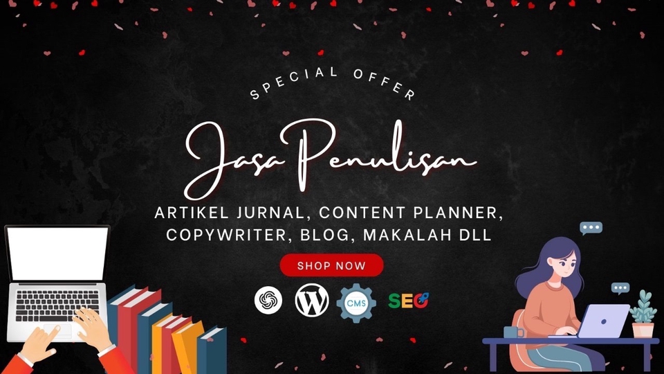 Jasa Penulisan Artikel Kreatif dan Resmi (Blog, Jurnal, Landing Page,dll)
