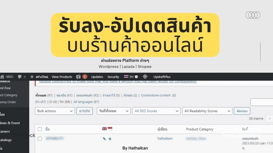 เปิดร้านค้าออนไลน์และลงสินค้า - รับลงสินค้า-อัพเดตสินค้า ผ่าน Wordpress, Magento, Lazada, Shopee, Tiktok, Line Myshop และอื่นๆ - 1