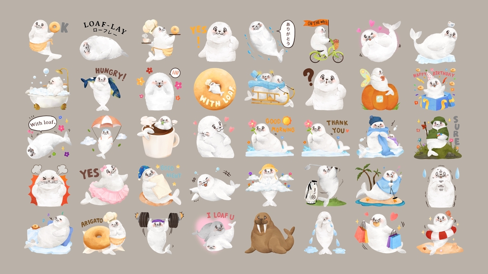 ออกแบบ LINE Sticker - Sticker Line วาดและออกแบบ ,character ,mascot ตามสไตล์ลูกค้า - 4