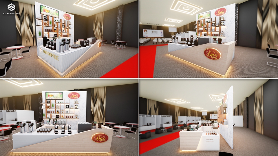 ออกแบบร้านกาแฟ3D perspective รับทำภาพ3มิติ โมเดลร้านค้าสวยงาม ราคาถูก