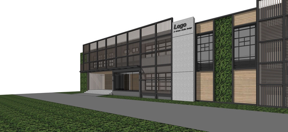3D Perspective - รับเขียนโมเดลสามมิติ งานสถาปัตยกรรม skp file. (Sketchup modeling service for Architecture skp file) - 3