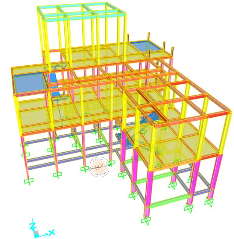 Jasa drafter autocad untuk pembuatan desain struktur bangunan 3d dengan detail lengkap.