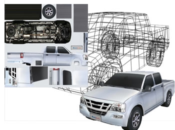 รับปั้นโมเดล 3D รถกระบะ รับทำโมเดลสินค้า รับทำ 3D model 3D packshot