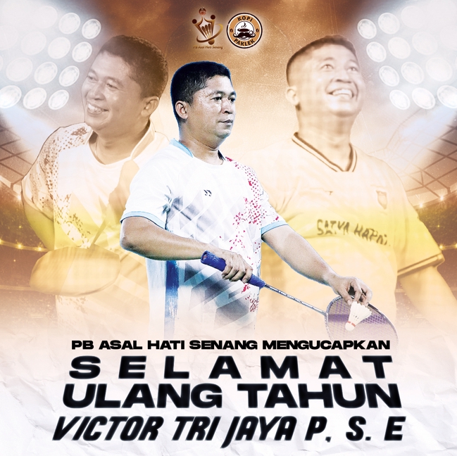 Kartu Ucapan Selamat Ulang Tahun Victor Tri Jaya P.S.E dari PB Asal Hati Senang