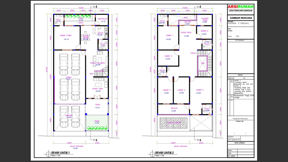 CAD Drawing - Gambar Kerja GAMBAR IMB / PBG - 3