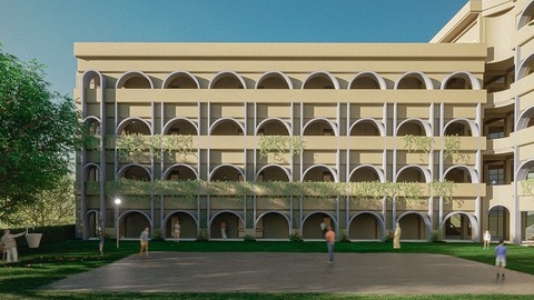 Jasa Desain Eksterior 3D: Render Bangunan Sekolah Modern