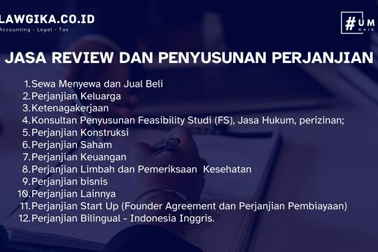 Jasa Pembuatan Surat Somasi - Review & Drafting Perjanjian, MOU, Addendum, NDA dan Konsultasi serta LO