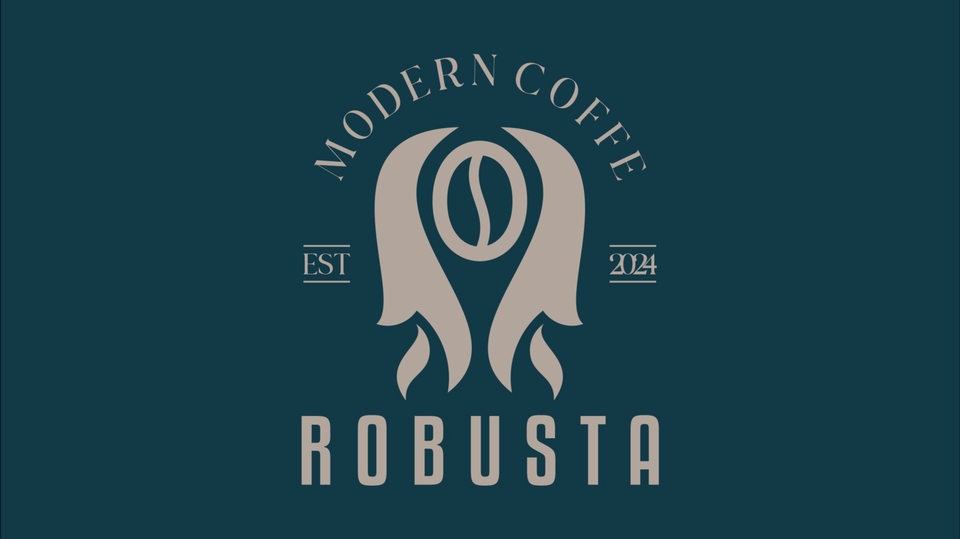 Logo modern untuk bisnis kopi, dengan desain yang elegan dan profesional. Sangat cocok untuk usaha kopi, cafe, restoran, atau warung makan.