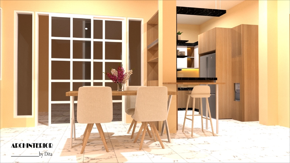 3D & Perspektif - Desain Interior Rumah, Kantor, Cafe - 6