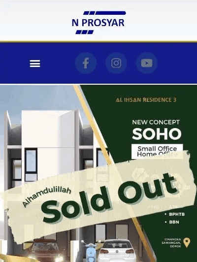 Jasa Pembuatan Website Profesional Al Ihsan Residence 3, Sold Out, Website Developer Indonesia