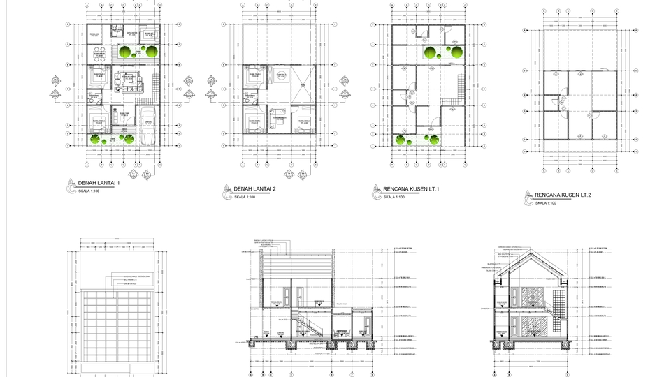 CAD Drawing - Gambar Kerja Rumah Tinggal Mulai dari Rp. 10.000/m2 (Harga bisa dinego) - 1