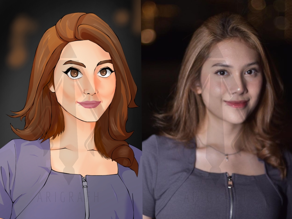 Gambar Potret - GAMBAR POTRET ILUSTRASI MENJADI KARTUN DISNEY 2 HARI JADI - 6