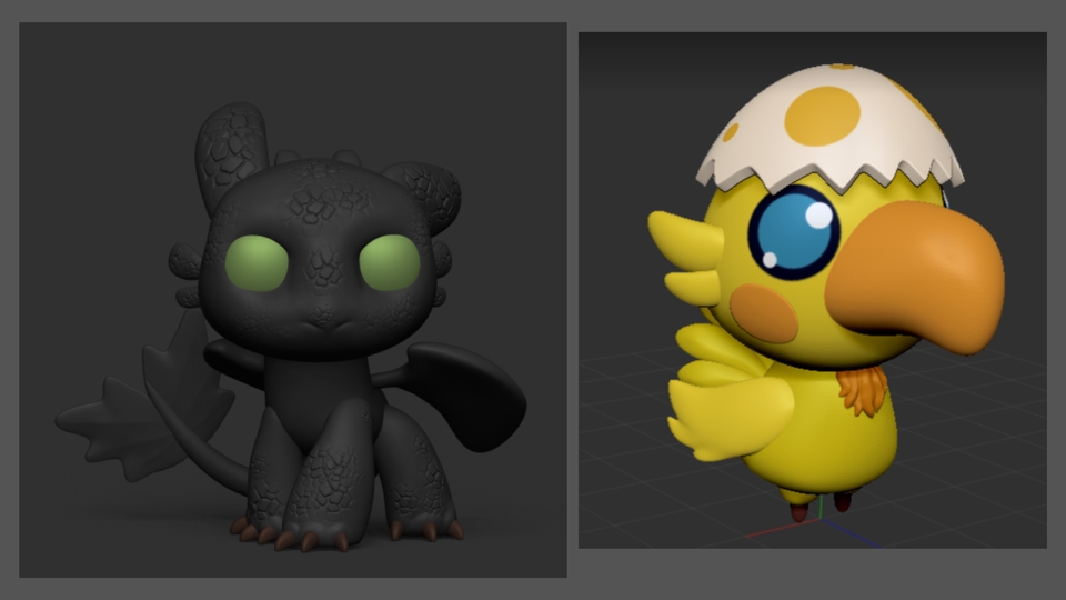 ทำโมเดล 3D - รับออกเเบบ Character 3มิติ - 13