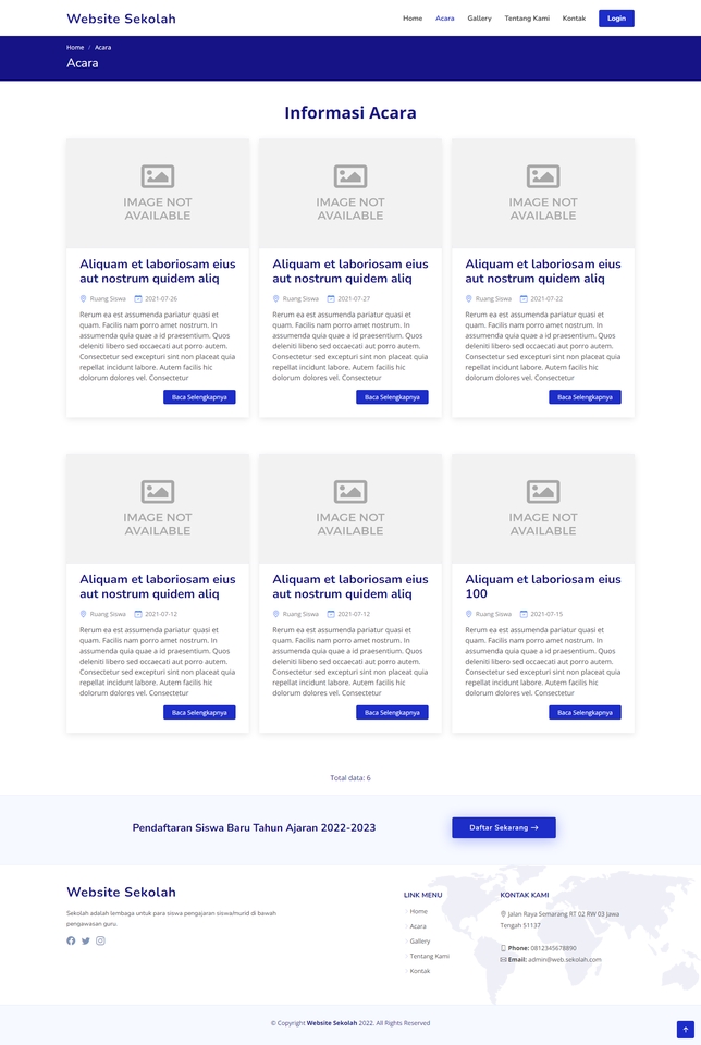 Web Development - Web Sekolah PPDB PRO - Codeigniter 3 - 4