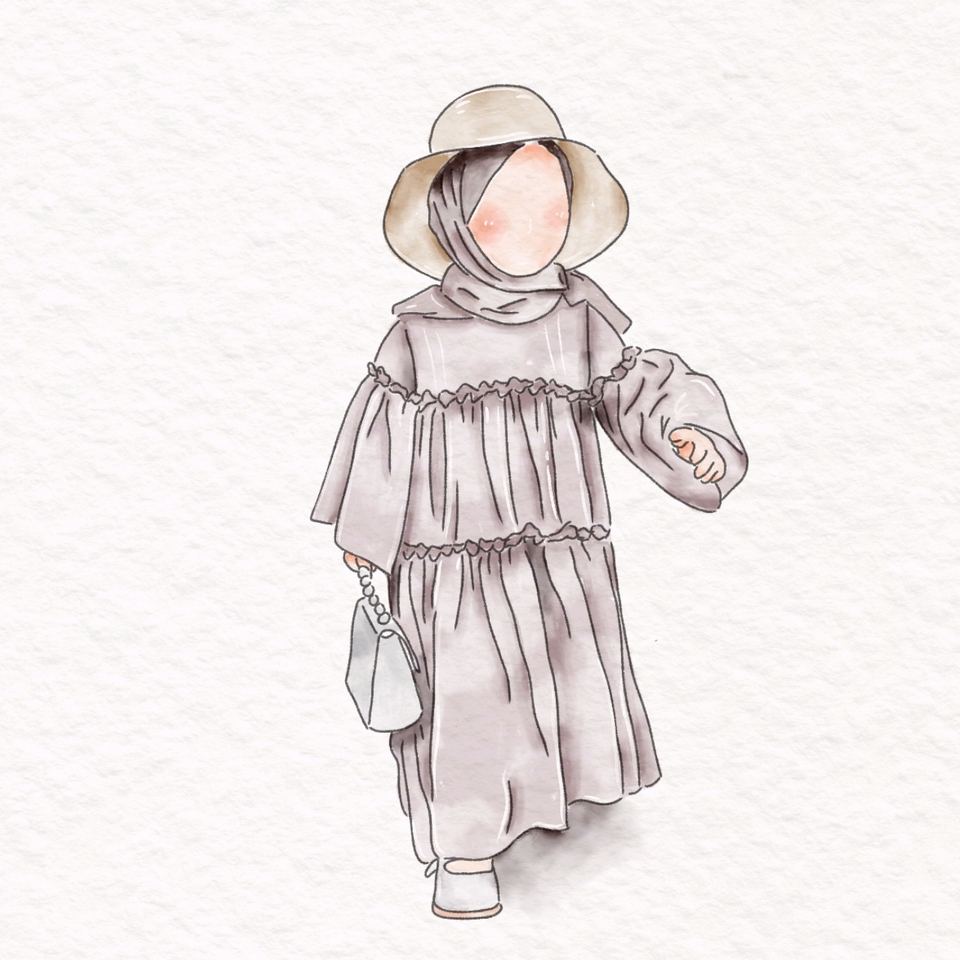 Gambar dan Ilustrasi - Ilustrasi Wajah dengan efek Watercolor - Watercolor Illustration - 6