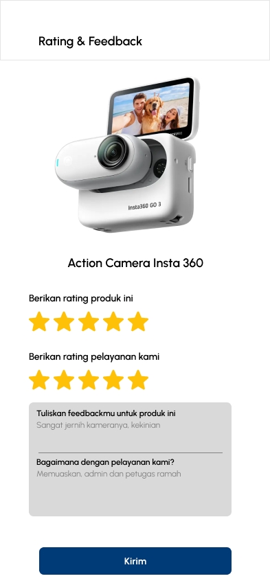 Desain UI UX aplikasi mobile dengan mock up untuk action camera Insta 360 Go 3, desain aplikasi mobile ui ux, desain mockup website mobile, ui ux desain website mobile aplikasi