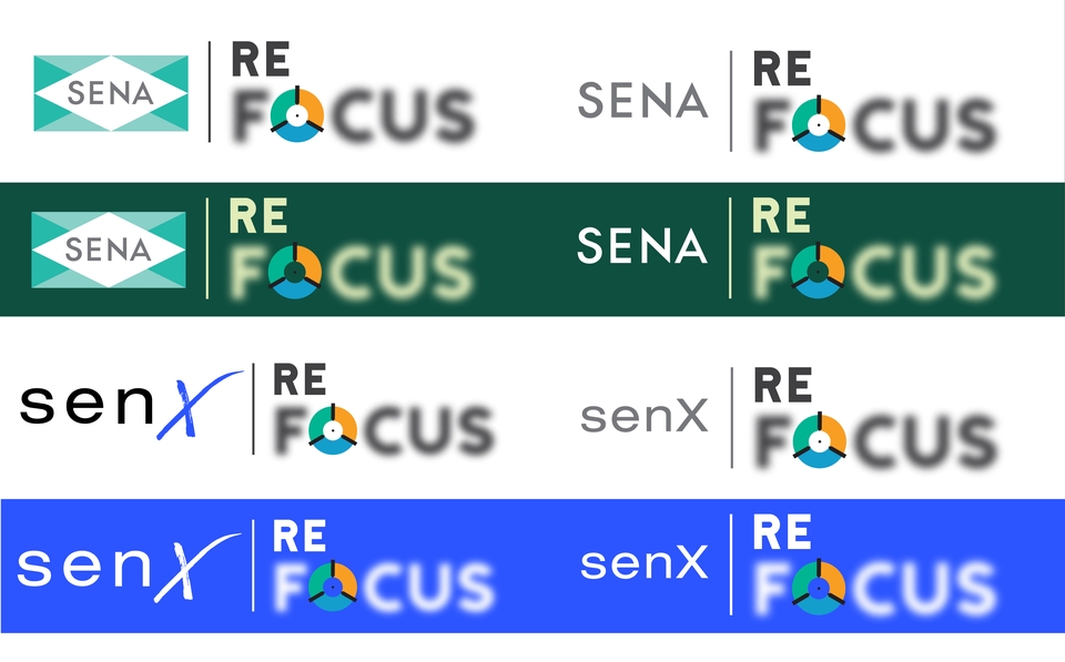 รับออกแบบโลโก้ Sena และ senX RE Focus สไตล์มินิมอล