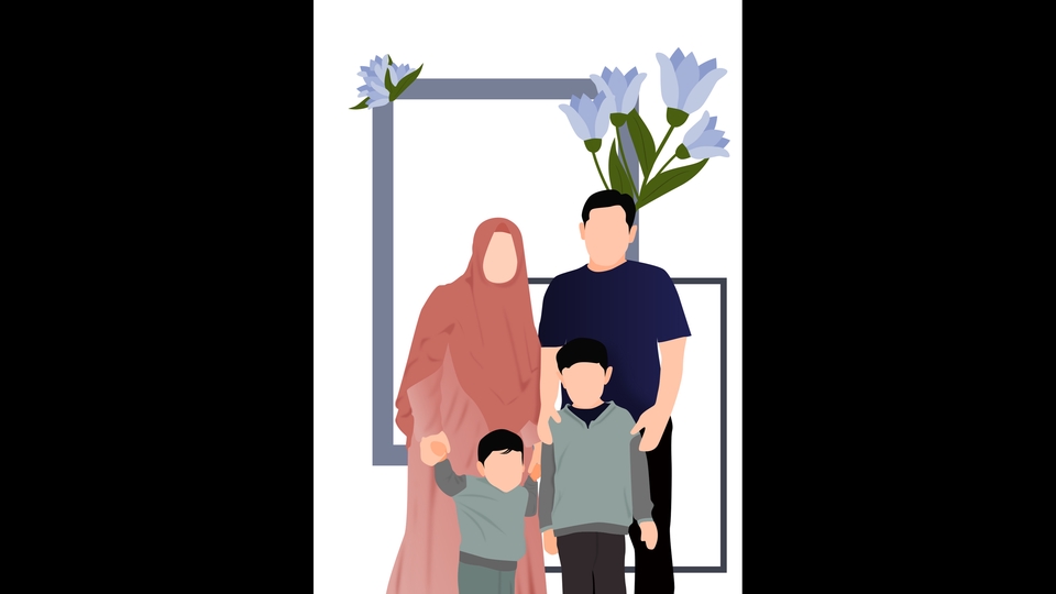 Gambar Potret - Jasa Membuat Illustrasi Minimalis Dari Foto Anda - 1