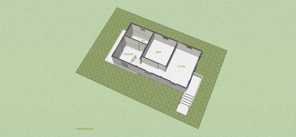 3D Perspective - ขึ้นโมเดลอาคาร 3 มิติ ด้วยโปรแกรม Sketchup - 4