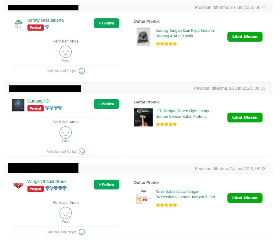 Memberi Review - Jasa Review Tokopedia, Shopee, Lazada (Organic and 5 Stars Guaranteed!) - 4