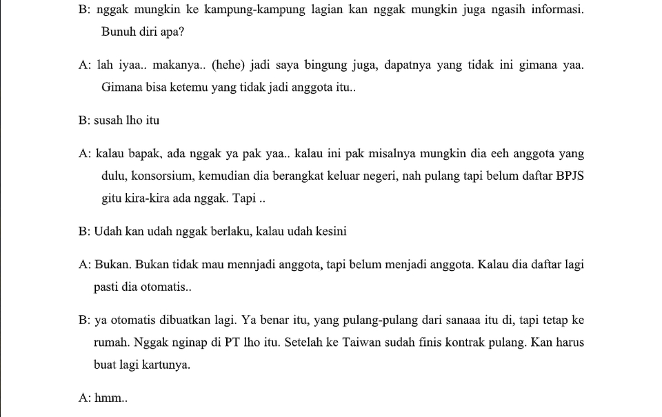 Pengetikan Umum - Verbatim/Transkripsi Wawancara, Seminar, Audio atau Video Bahasa Indonesia Juga Bisa Minangkabau - 2