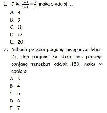 Jasa Lainnya - Jasa Pembuatan Soal dan Pembahasan Ujian Matematika SD / SMP / SMA / UTBK - 3
