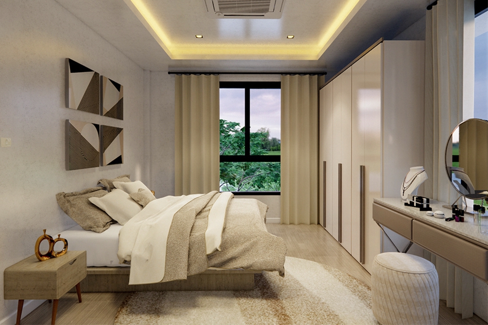 3D Perspective - รับทำภาพ 3มิติ ออกแบบตกแต่งภายใน ภายนอก ด้วยโปรแกรม Sketch up Enscape - 6