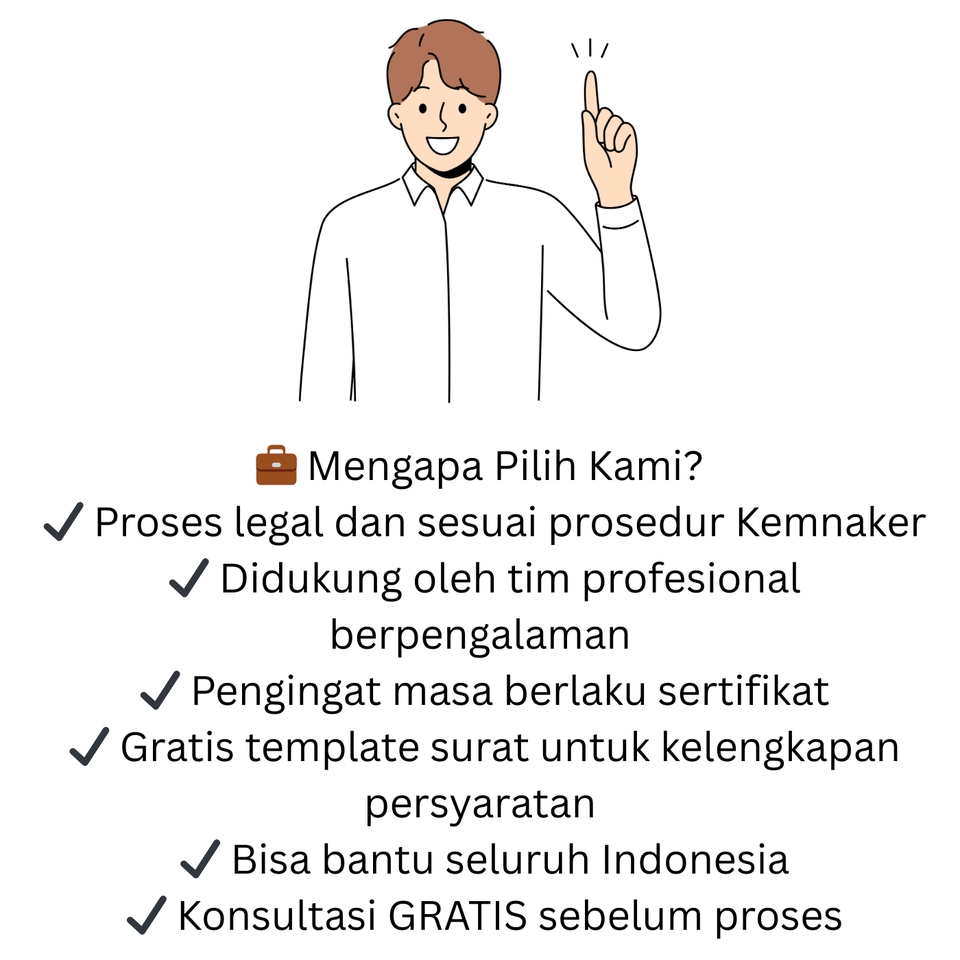 Sumber Daya Manusia - Jasa Perpanjangan Sertifikat/ Lisensi Kemnaker - 2