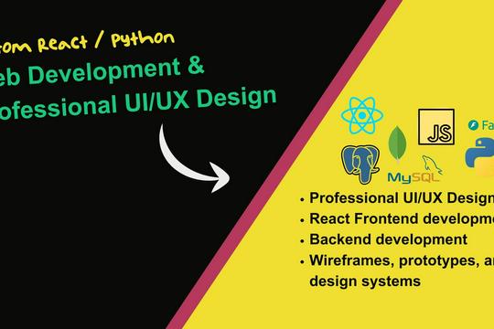 Jasa Pembuatan Website Terbaik dan Profesional - Custom React / Python Web Development & Professional UI/UX Design