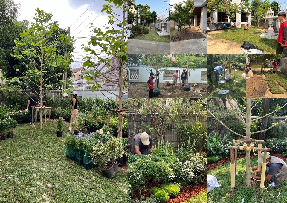 รับจัดสวนหน้าบ้าน ออกแบบสวน ตกแต่งสวน  งานภูมิทัศน์