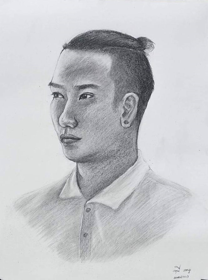 วาดภาพเหมือน Portrait - รับวาดภาพเหมือน ดินสอ ปากกา สีไม้ สีอะคริลิค สีน้ำมัน Portrait คน สัตว์ ดอกไม้ วิว - 3