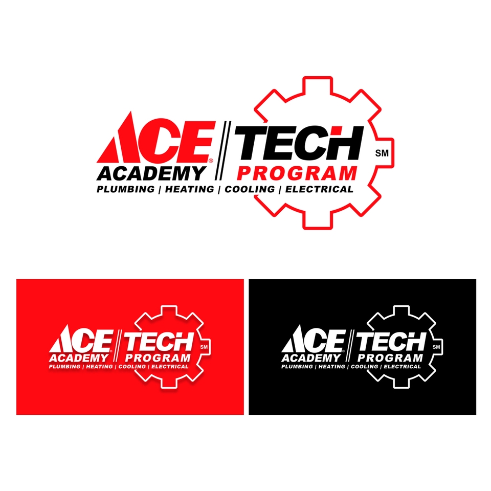 Desain logo untuk layanan jasa perbaikan dan pemeliharaan AC, Plumbing, Heating, dan Electrical.