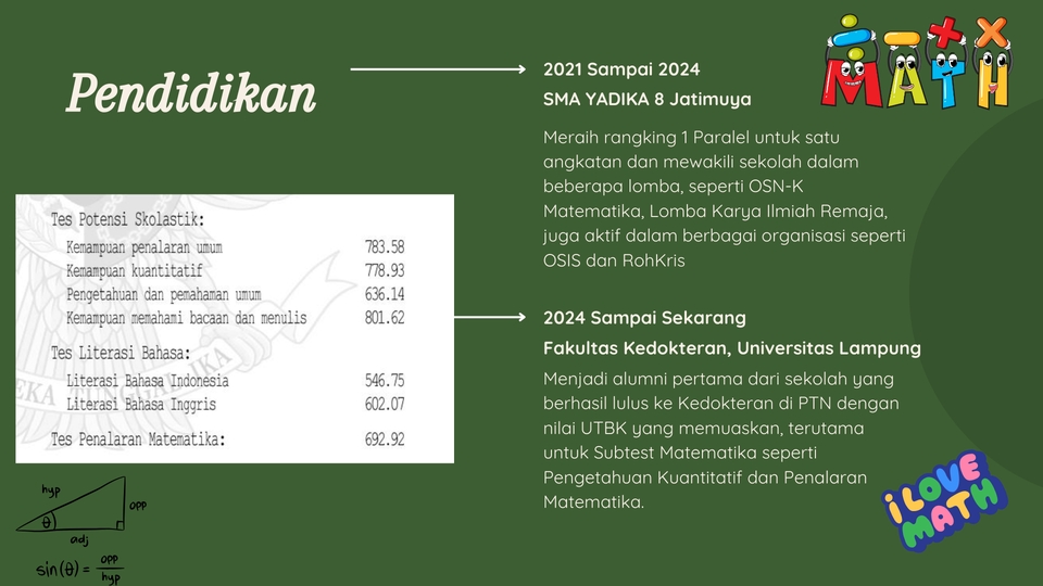 Belajar online untuk meningkatkan kemampuan akademis di SMA dan Fakultas Kedokteran.