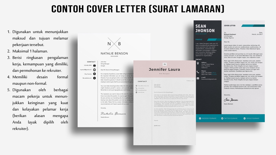 Portfolio & Resume - Desain CV, Cover Letter, & Resume (ATS dan Clean Design) | Indonesian & English - 6