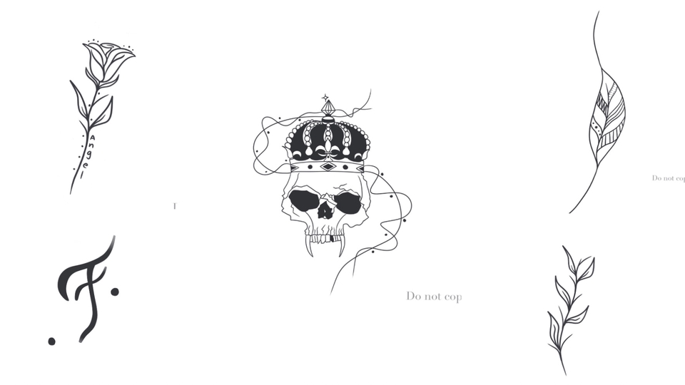 ออกแบบรอยสัก กะโหลกศีรษะ มงกุฎ ลายสักสวยๆ