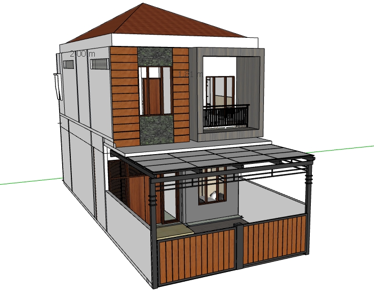 3D & Perspektif - membuat 3d dengan sketchup, dalam 1 hari - 2