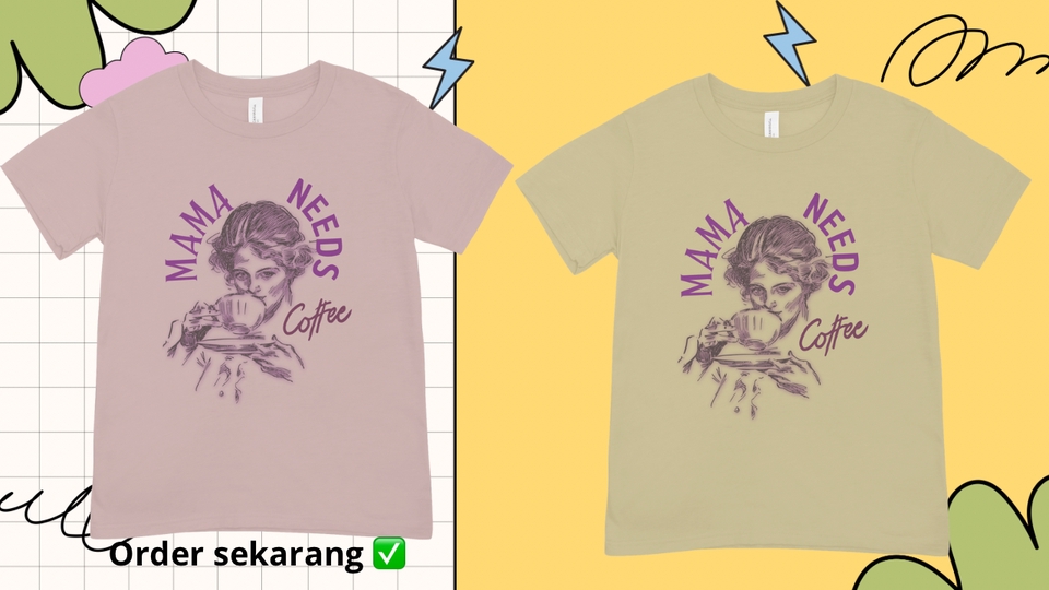 Desain Kaos & Motif - Desain Kaos & Motif Gaya Simpel Unik Lucu - 9
