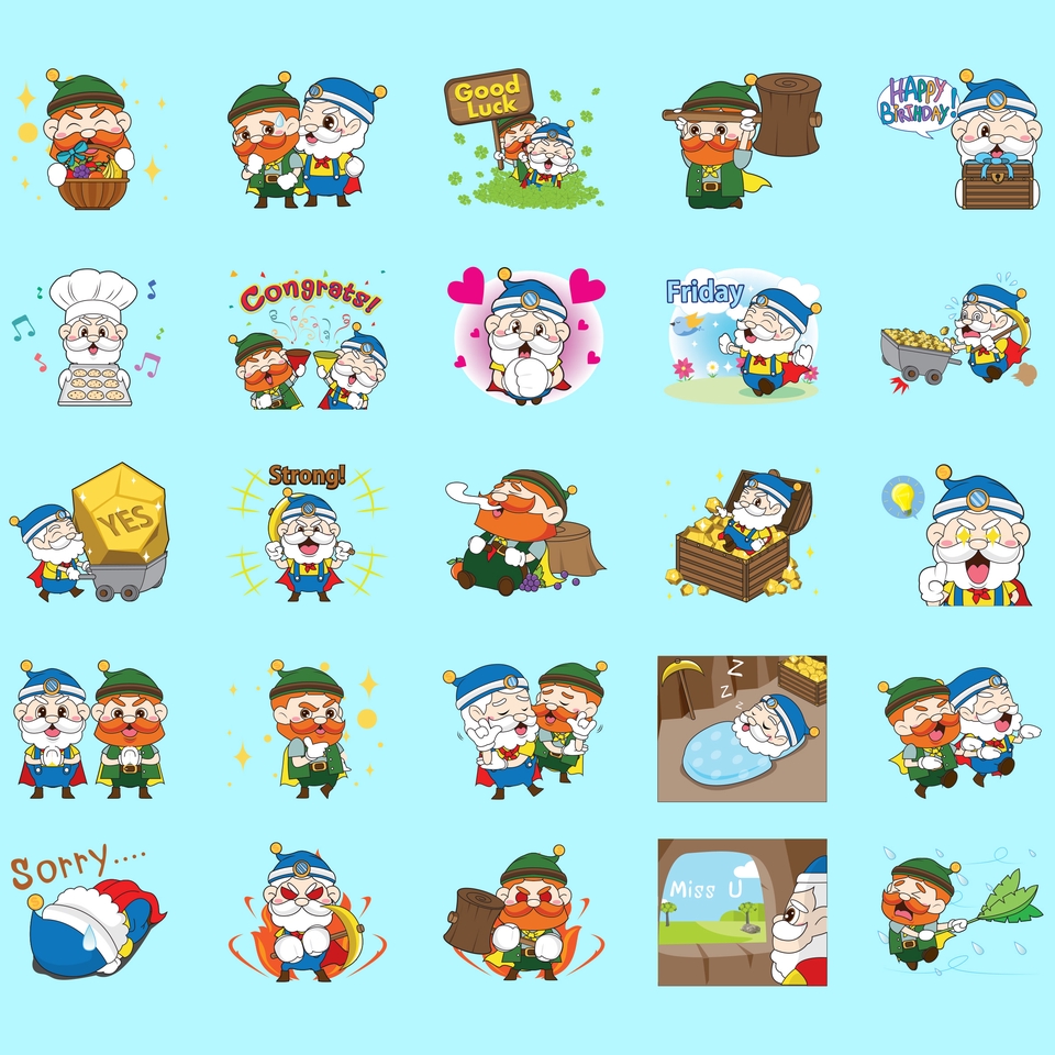 ออกแบบ LINE Sticker - วาด ออกแบบสติ๊กเกอร์ไลน์ สไตล์ลายเส้นตามแบบที่คุณลูกค้าต้องการ วาด - 25