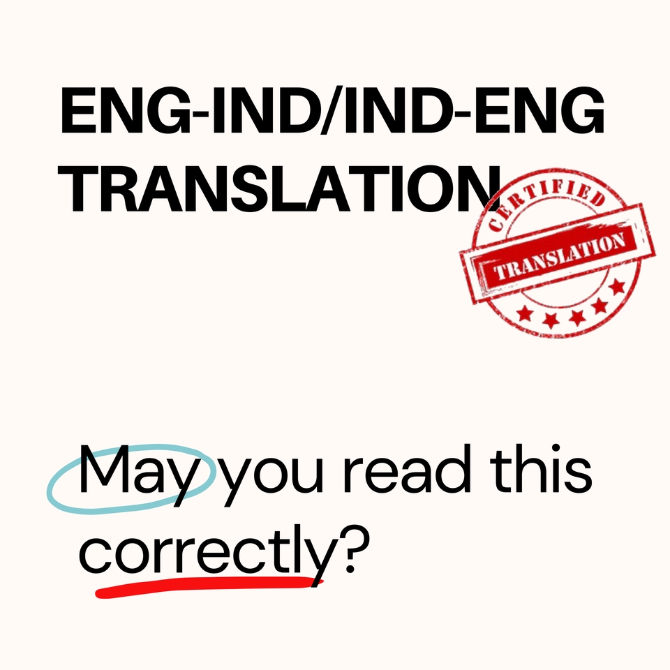 Penerjemahan - ENG-IND/IND-ENG EXCELLENT TRANSLATION - 2