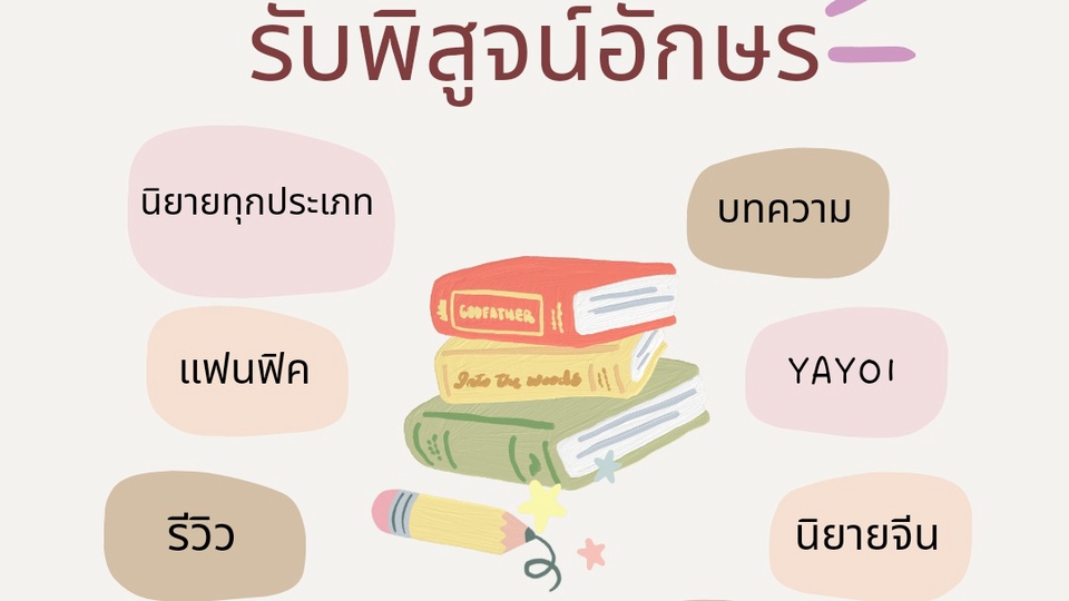พิสูจน์อักษร - พิสูจน์อักษรภาษาไทย นิยาย บทความ แฟนฟิค เอกสารงานต่างๆ - 1