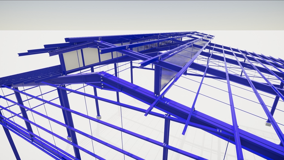 3D & Perspektif - 3d Model Shop Drawing Steel Structure - 1